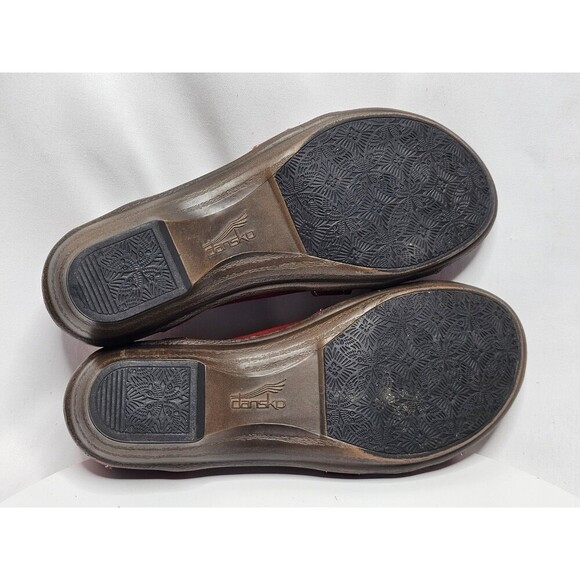 Dansko Red Leather Strappy Mary Jane Heel Sandals Womens Size US 5.5-6 EU 36 - Picture 7 of 8